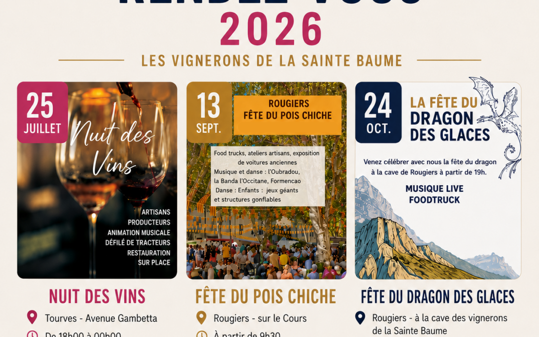 Nos prochains rendez-vous 2026 arrivent !